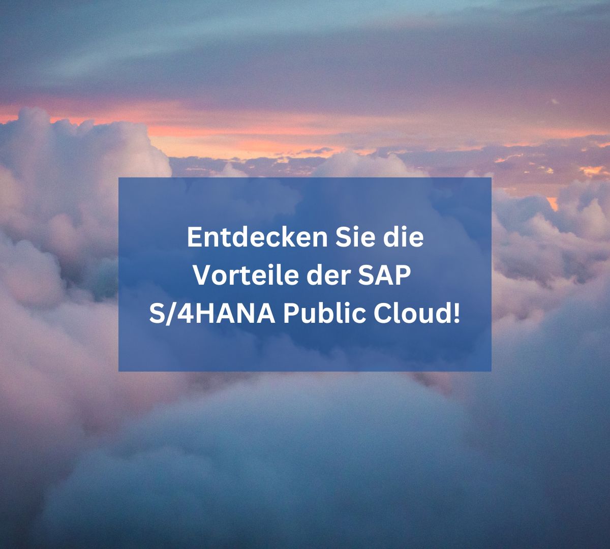 Entdecken Sie die Vorteile der SAP S/4HANA Public Cloud!